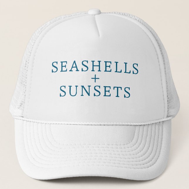 Seashells & Sunsets Hat Keps (Framsida)