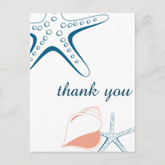 Seashells Tack-vykort Vykort