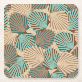 Seashells Underlägg Papper Kvadrat