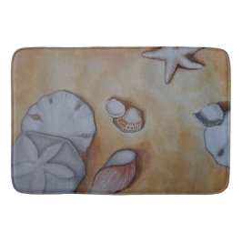 Seashells vid kusten badrumsmatta