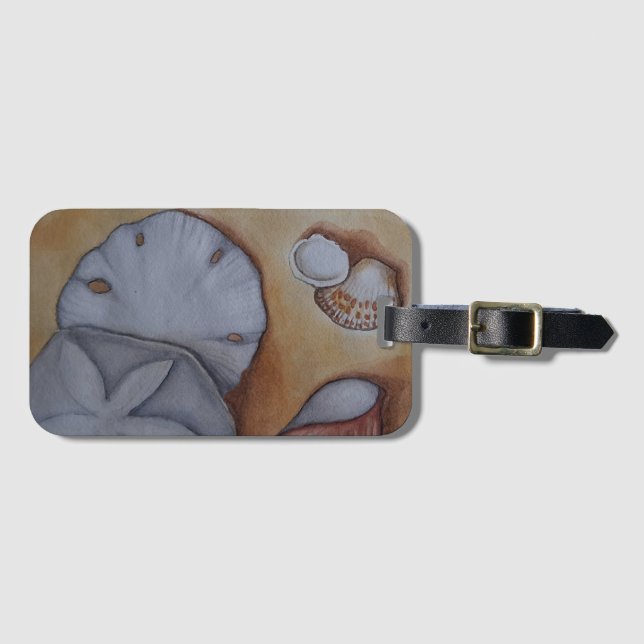 Seashells vid kusten bagagebricka (Framsida horisontal)