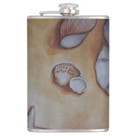 Seashells vid kusten fickplunta