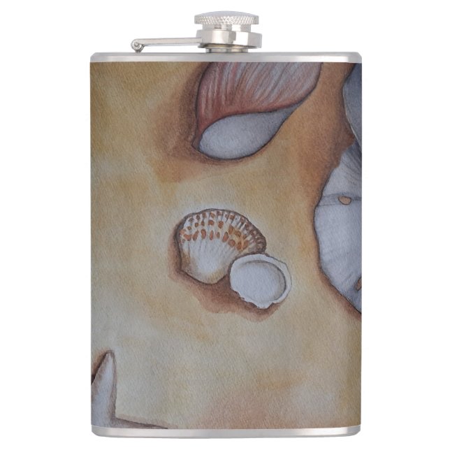 Seashells vid kusten fickplunta (Framsidan)