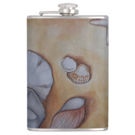 Seashells vid kusten fickplunta