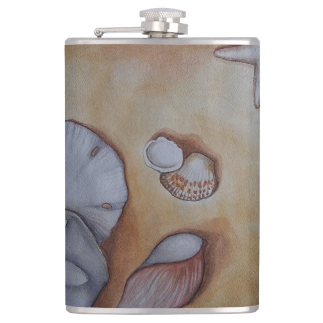 Seashells vid kusten fickplunta (Framsidan)