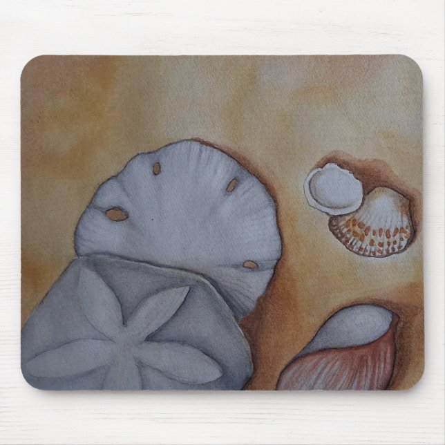Seashells vid kusten musmatta (Framsidan)