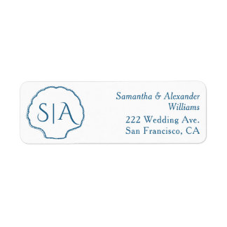 Seashells & Wedding Bells Bachelorette Party Returadress Etikett