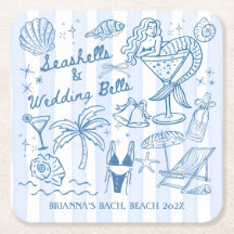Seashells wedding bells mermaid bridesmaids gifts