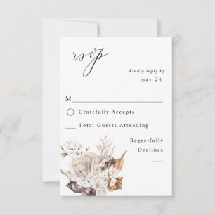 Seashells & White Blommigt w Meal OSA Kort