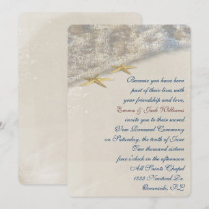 Seashore Bröllop Vow Renewal Inbjudningar