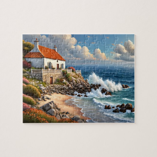 Seashore Cottage Puzzle Pussel (Horisontell)