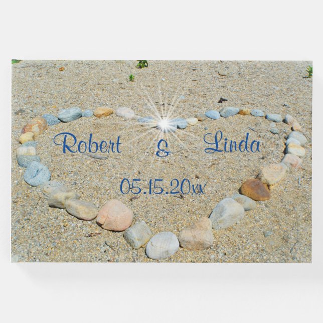 Seashore Heart Gästböcker (Framsida)