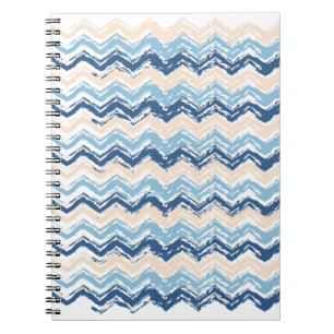 Seashore Scribble ZigZag Anteckningsbok Med Spiral