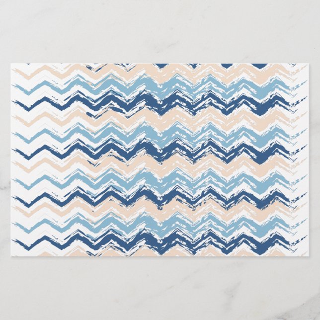 Seashore Scribble ZigZag Brevpapper (Framsida)