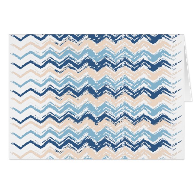 Seashore Scribble ZigZag Hälsningskort (Framsidan Horizontal)