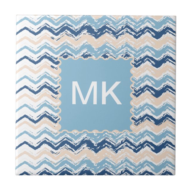 Seashore Scribble ZigZag Kakelplatta (Framsidan)