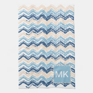 Seashore Scribble ZigZag Kökshandduk