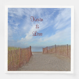 Seashore Theme Bröllop Pappersservett