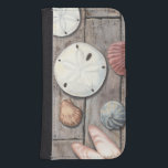 Seashore Treasures Galaxy S4 Plånbok<br><div class="desc">Megan Meagher är känd för sin enkla konst biet. Den här bilden fångar enkelheten i kustbordets skatter,  inklusive sanddollar och segelceller i en pastellfärgad färgad. Meagher innehåller en bakgrund av trä i bilden för att kontrastera dessa skatter. Få den här bran på färg på din Zazzle-produkt.</div>