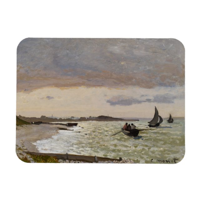 Seashore vid Sainte-Adresse, 1864 Magnet (Horisontell)