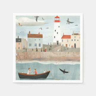 Seaside and Lighthouse Napkins Pappersservett