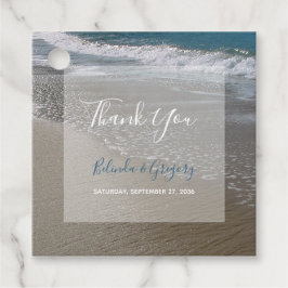 Seaside Beach & Sand Bröllop Gift Gåvor Etiketter