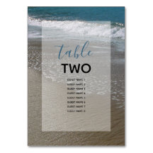 Seaside Beach & Sand Bröllop Guest Namn