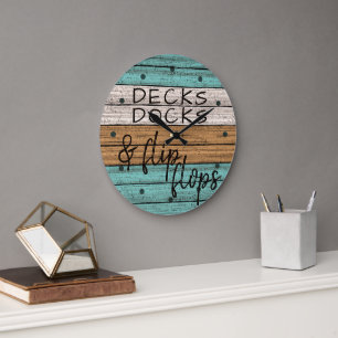 Seaside Beachy Summer Quote Art Stor Klocka