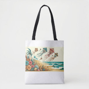 Seaside Breeze & Flies Kites Tygkasse