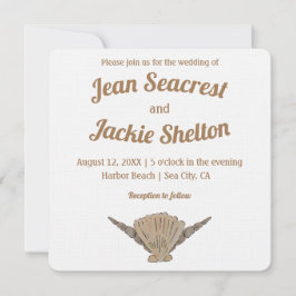 Seaside Bröllop-kusten Inbjudningar