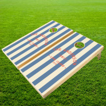 Seaside Capri Blue Striping & Family Namn