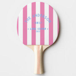 Seaside Classic Rosa Randig & Familjenamn Pingisracket