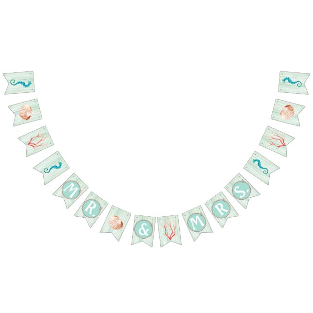 Seaside Cottage Beach Wedding Bunting Vimplar (Alla)