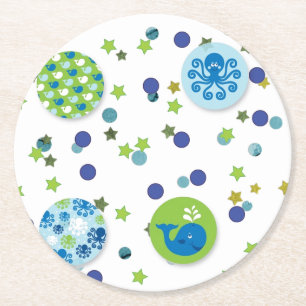 Seaside Criter Design Underlägg Papper Rund