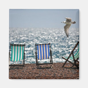 Seaside Deck-stolar och Fiskmås Magnet