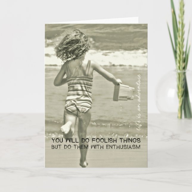 SEASIDE EXCITEMENT Greeting Card Tack Kort (Framsida)