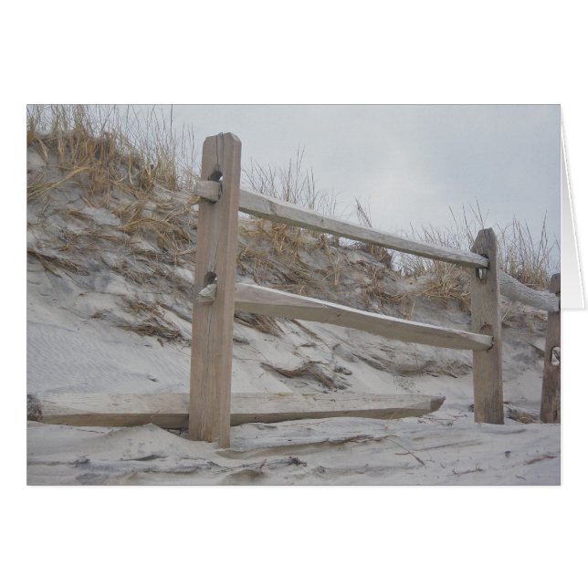 Seaside Fence & Dunes Card OBS Kort (Framsidan Horizontal)