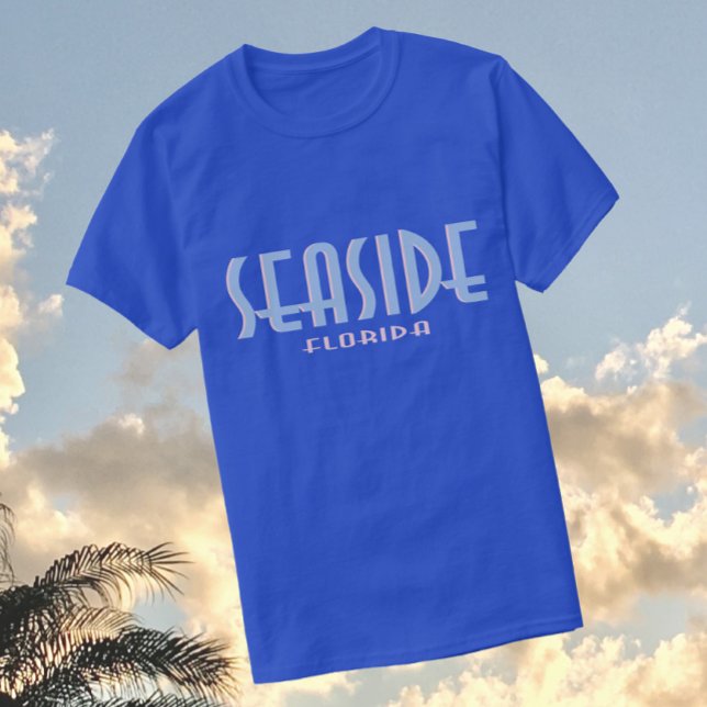 Seaside Florida Deco Typography Design Tee (Skapare uppladdad)
