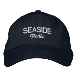 Seaside Florida Embroized Baseball Hat Broderad Keps