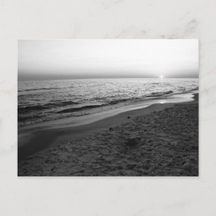 Seaside Florida sunset Black & white vycard Vykort