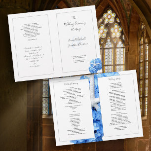 Seaside Garden Catholique Bröllop Ceremony Program