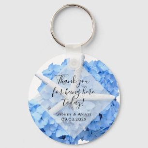 Seaside Garden Hydrangea Starfish Wedding Favor Nyckelring