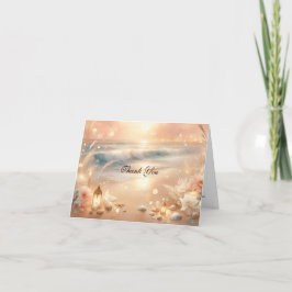 Seaside Gnistra och Sunset Dreams Bröllop Tack Kort
