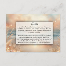 Seaside Gnistra och Sunset Dreams Bröllop Tilläggskort