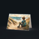 SEASIDE GRANDSON BIRTHDAY CARD TACK KORT<br><div class="desc">Ett mycket speciellt födelsedagskort för din underbara barnson.</div>