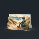 SEASIDE GRANDSON BIRTHDAY CARD TACK KORT<br><div class="desc">Ett mycket speciellt födelsedagskort för din underbara barnson.</div>