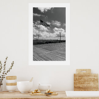 Seaside Heights Boardwalk Strand Flagga Poster