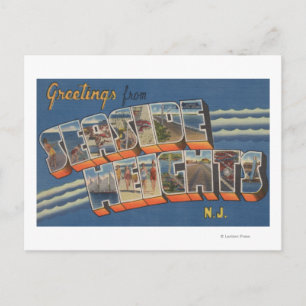 Seaside Heights, New jersey-Large Brev Scene Vykort