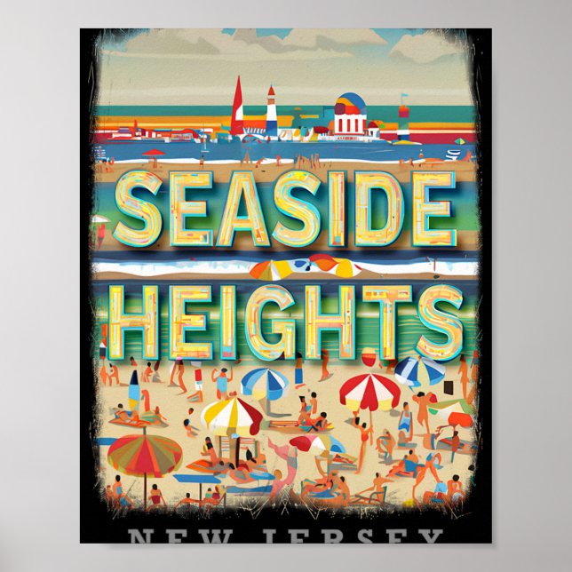 Seaside Heights New Jersey Nj Beachside Bliss Sd26 Poster (Framsidan)