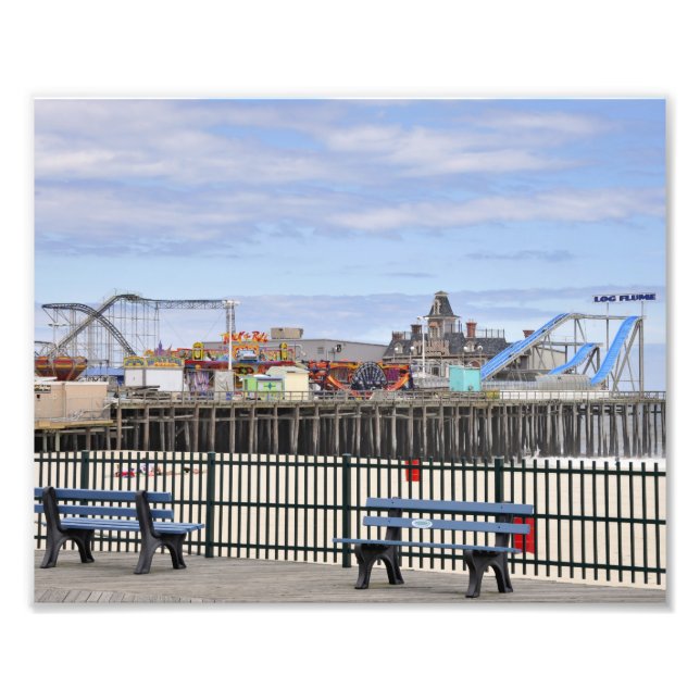 Seaside Heights, NJ Amusement Pier Fototryck (Framsidan)